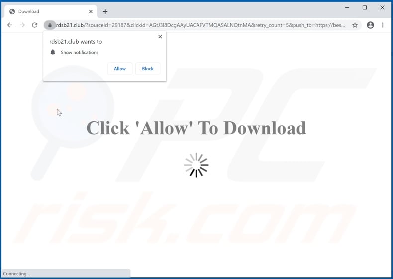 rdsb21[.]club pop-up redirects