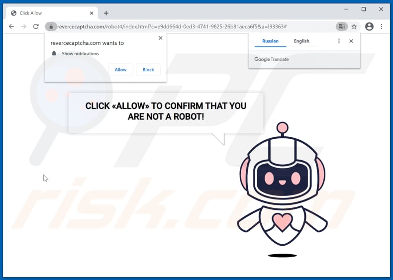 revercecaptcha[.]com pop-up redirects