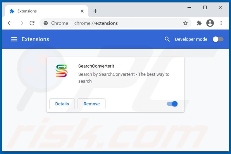 Removing searchconverterit.com related Google Chrome extensions