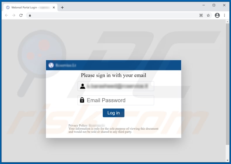 secure your email scam phishing website