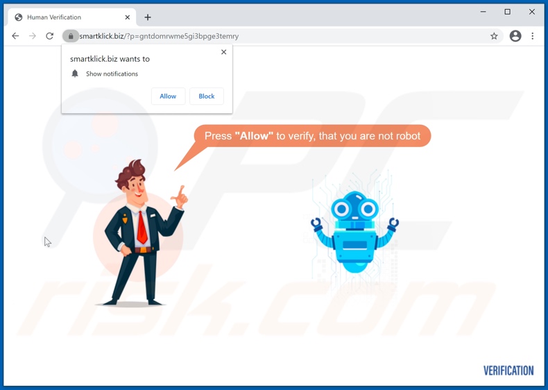 smartklick[.]biz pop-up redirects