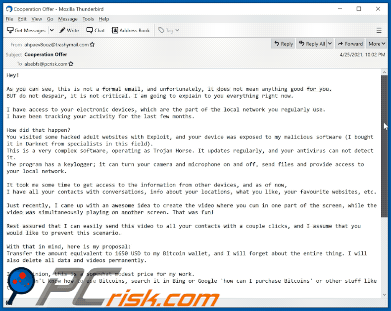 This is not a formal email scam letter appearance (GIF)