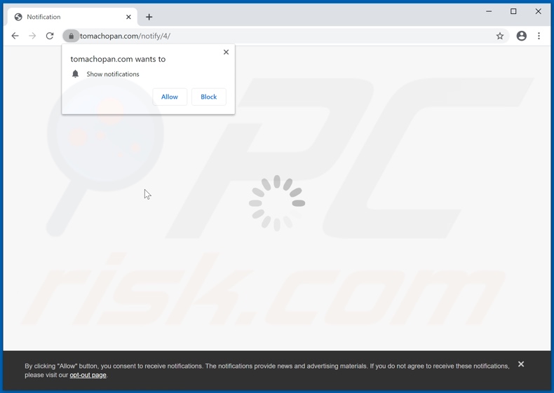 tomachopan[.]com pop-up redirects