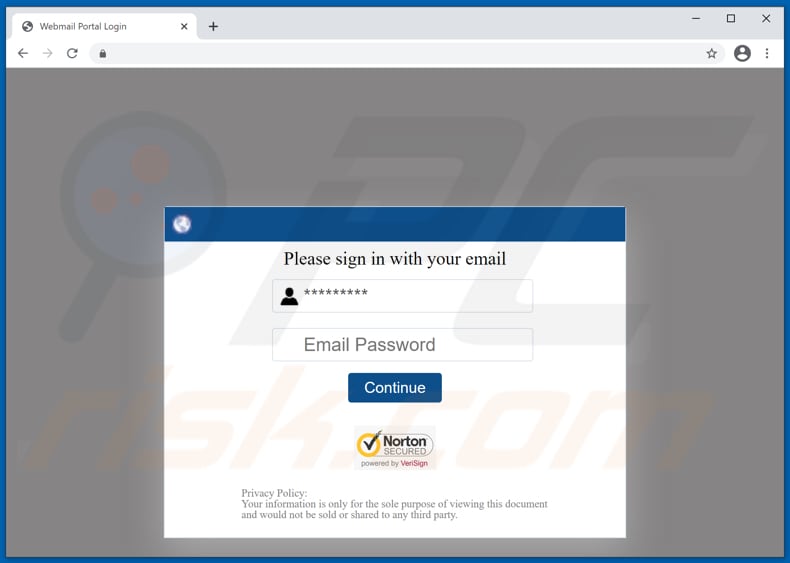 verify your email account scam phishing website