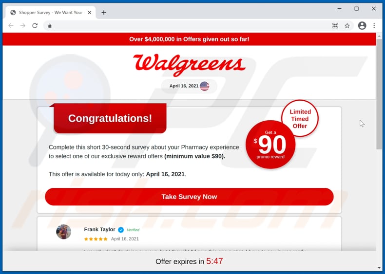 Walgreens Rewards scam scam