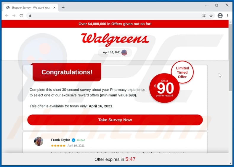 Walgreens Rewards scam scam