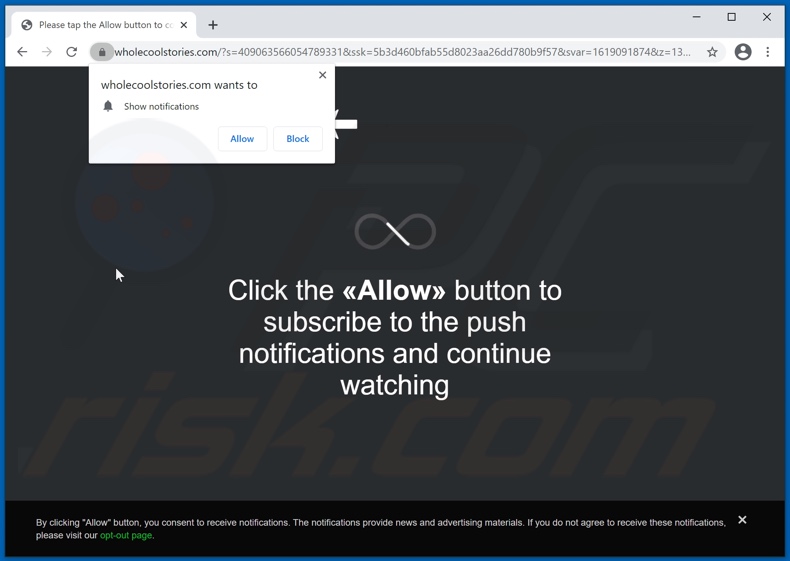 wholecoolstories[.]com pop-up redirects