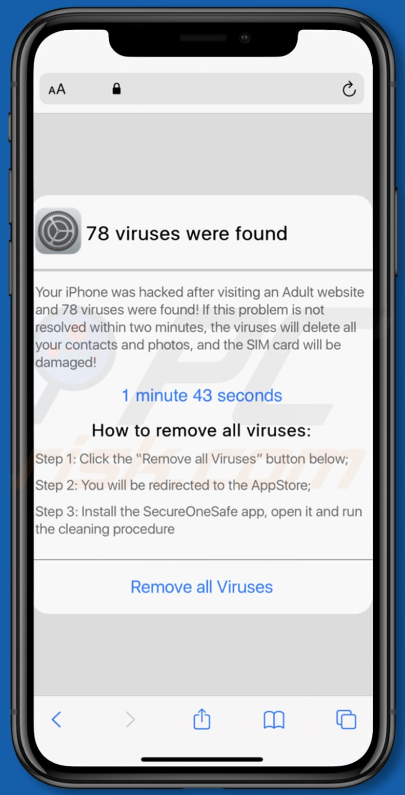 Your iPhone Was Hacked After Visiting AnWebsite POP UP Scam (Mac