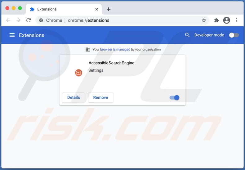 AccessibleSearchEngine browser hijacker on a Mac computer