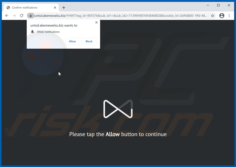 akemewelsu[.]biz pop-up redirects