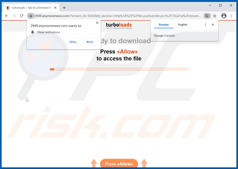 anymorenews[.]com pop-up redirects