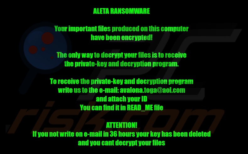 Blocking (Aleta) decrypt instructions (desktop wallpaper)