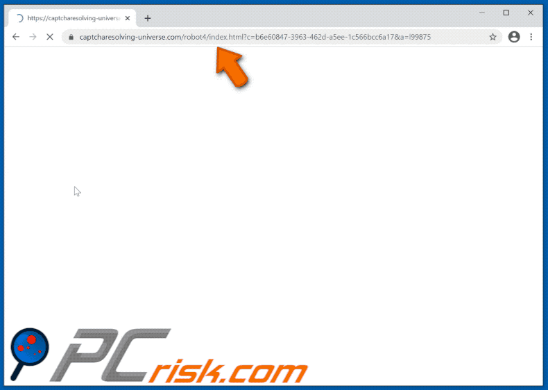 captcharesolving-universe[.]com website appearance (GIF)