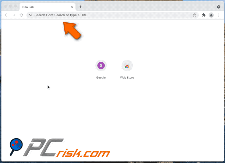 conf search browser hijacker conf-search.com shows google results
