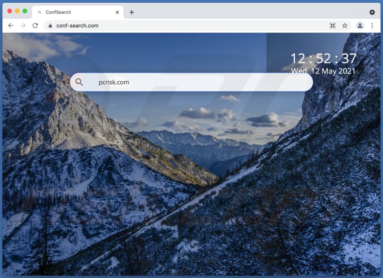 Conf Search browser hijacker on a Mac computer
