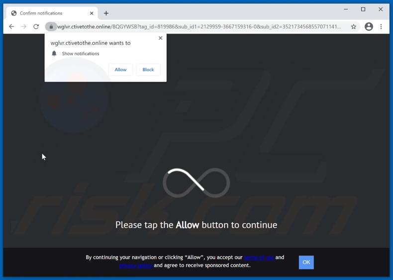 ctivetothe[.]online pop-up redirects