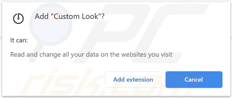 custom look adware browser notification