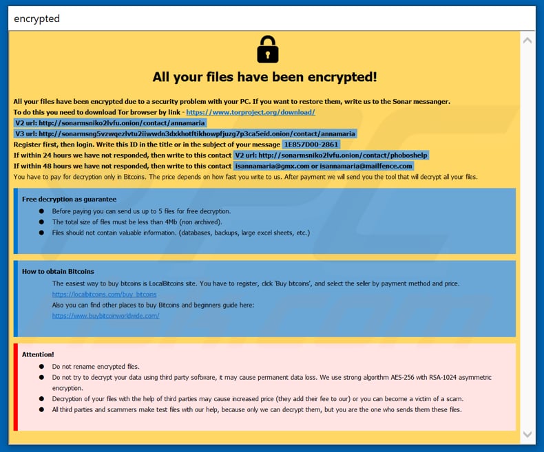 eject dharma ransomware pop-up window variant 2