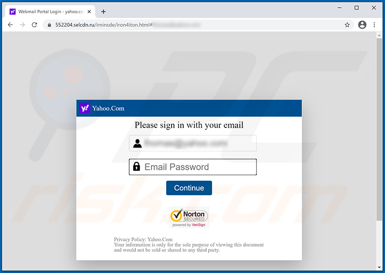 Email Disabling Service scam phishing website (2021-05-28)
