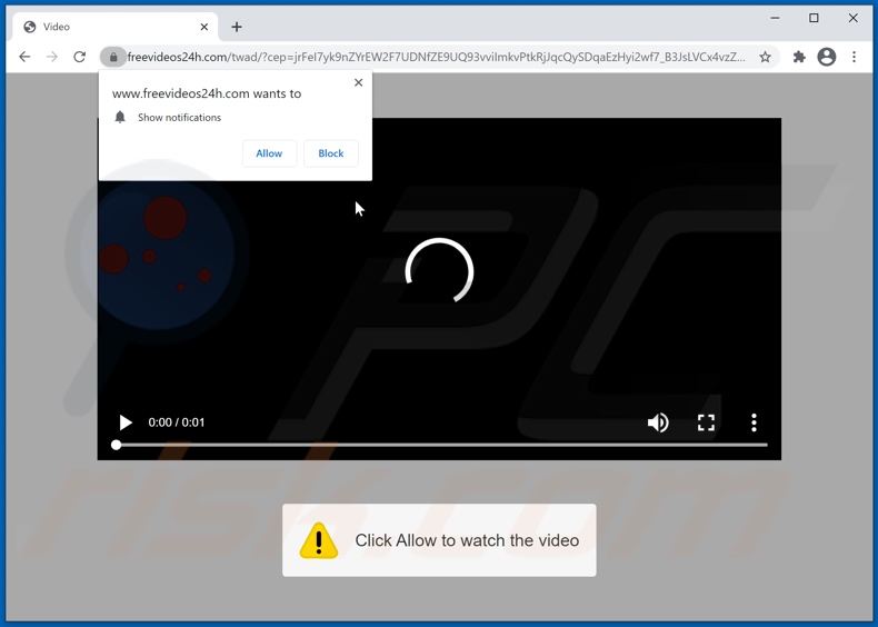 freevideos24h[.]com pop-up redirects