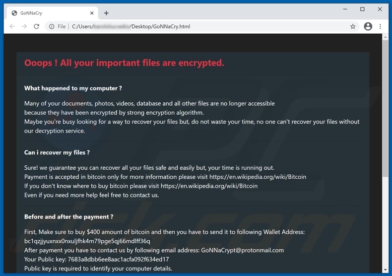 GoNNaCry decrypt instructions (GoNNaCry.html)