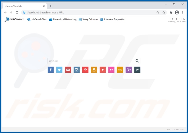 Job Search browser hijacker