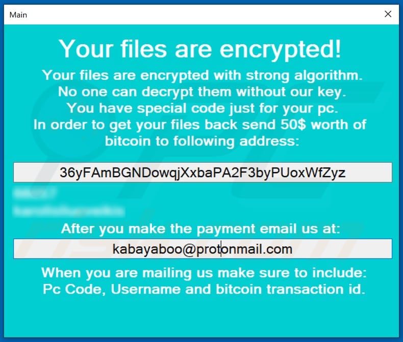 Kabayaboo decrypt instructions (pop-up window)