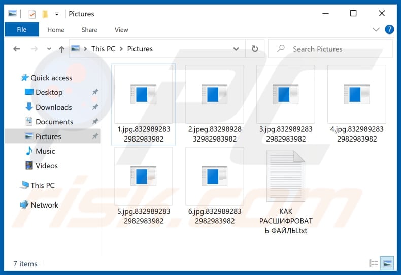 Files encrypted by Lohodf ransomware (.lohodf extension)