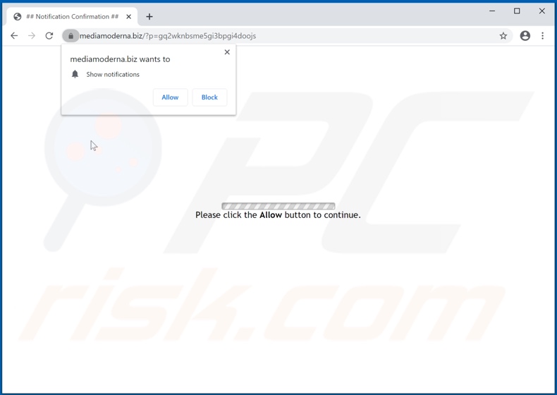 mediamoderna[.]biz pop-up redirects