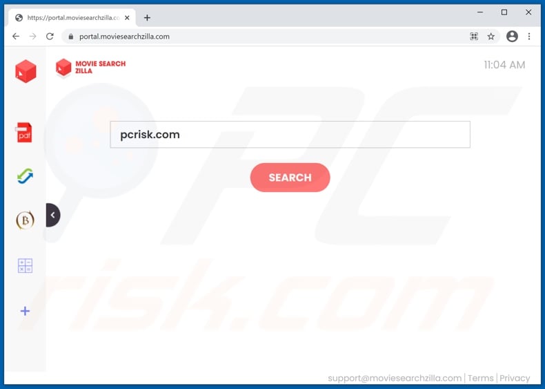 moviesearchzilla.com browser hijacker