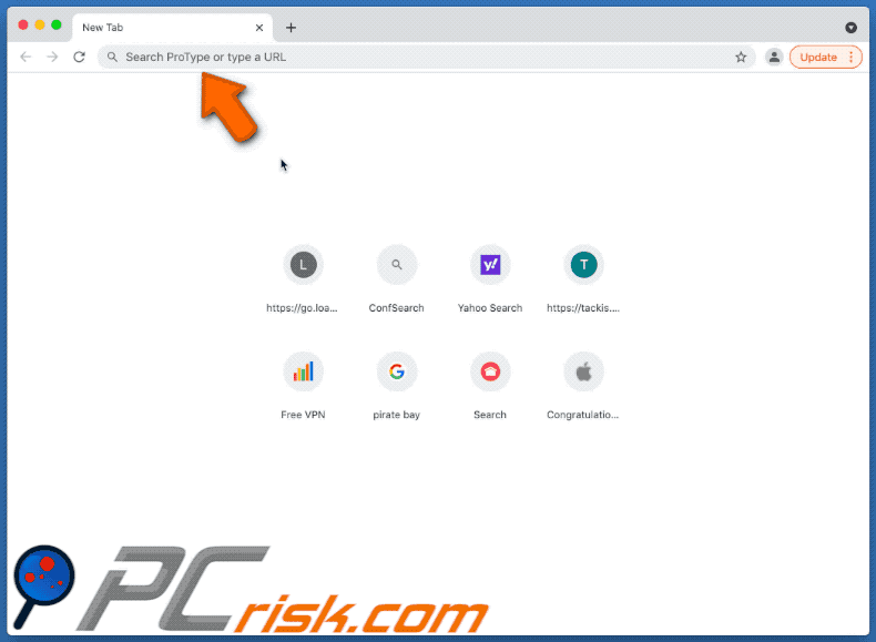 protype browser hijacker search.82paodatc.com redirects to search.yahoo.com