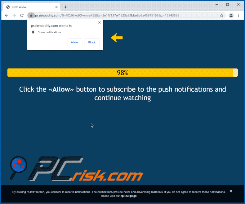 psaimoodriy[.]com website appearance (GIF)