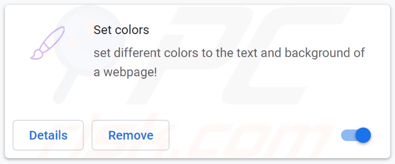 Set colors browser hijacker