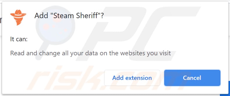 steam sheriff adware browser notification