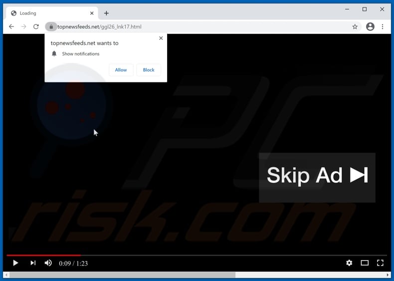topnewsfeeds[.]net pop-up redirects