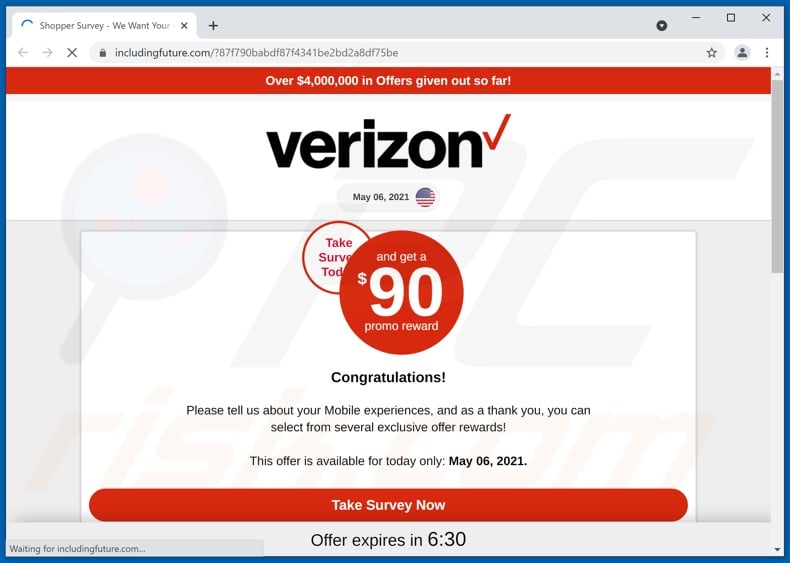 Verizon Reward scam