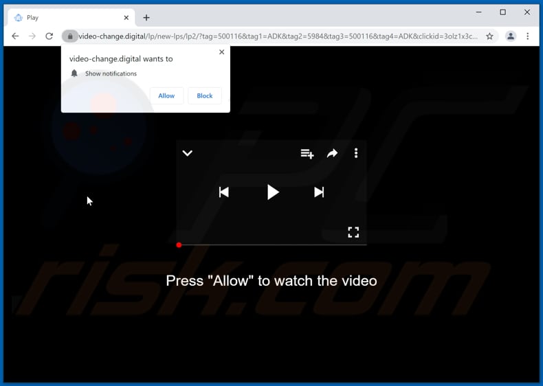 video-change[.]digital pop-up redirects