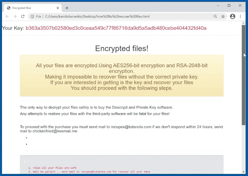 xratlocker ransomware ransom note appearance