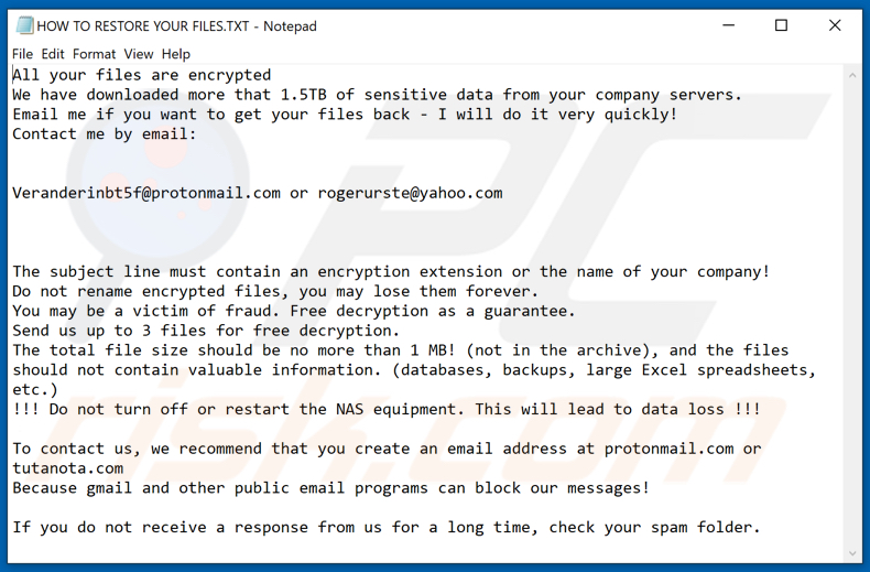 Yqbdpevbz decrypt instructions (HOW TO RESTORE YOUR FILES.TXT)