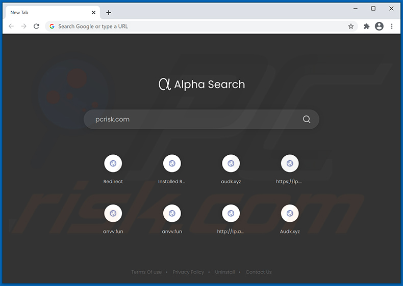 Updated Alpha Search homepage