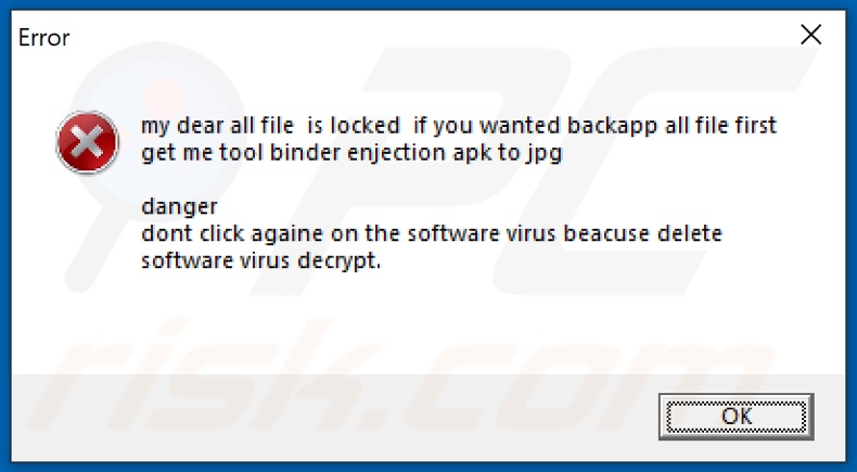 Anonymous decrypt instructions (pop-up)