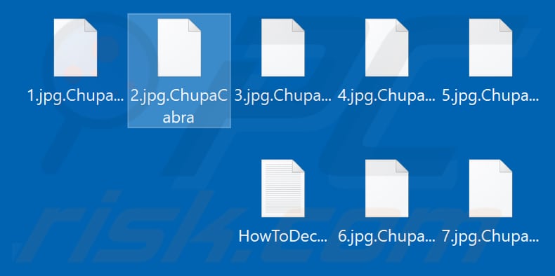 Files encrypted by ChupaCabra ransomware (.ChupaCabra extension)