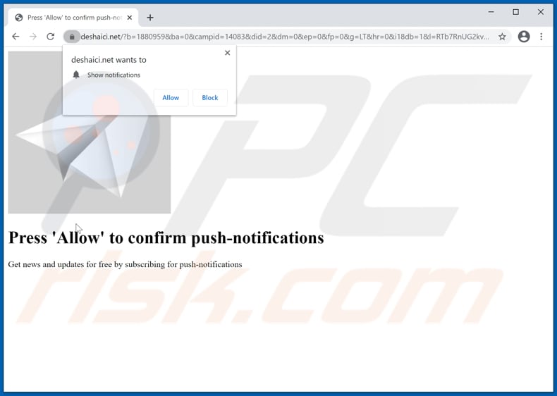 deshaici[.]net pop-up redirects