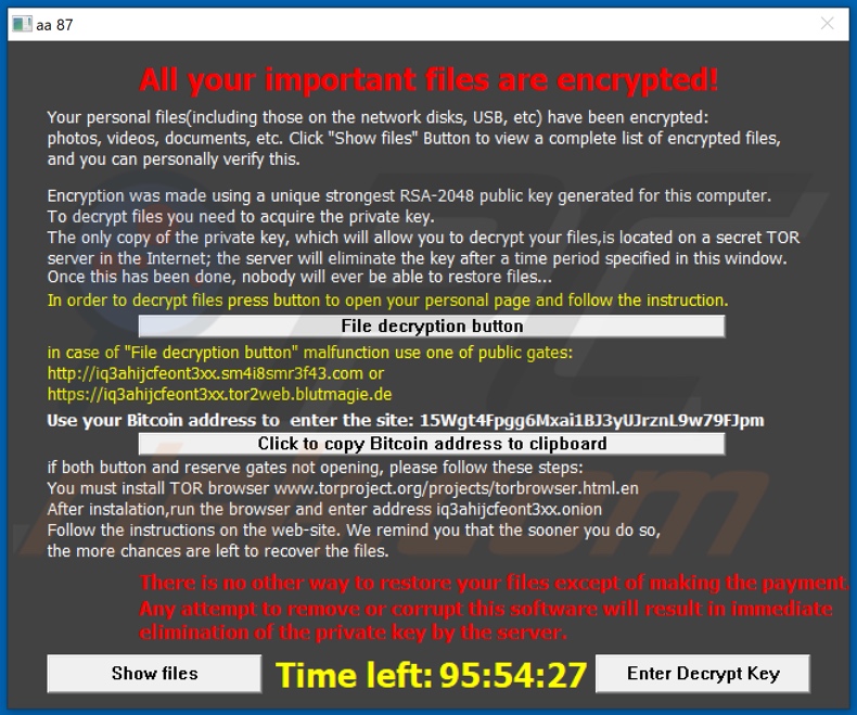 Exx decrypt instructions (pop-up)