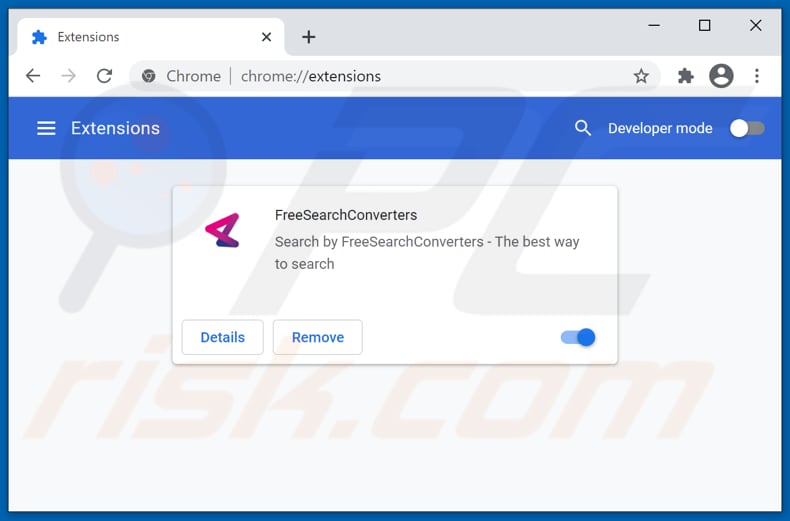 Removing freesearchconverters.com related Google Chrome extensions