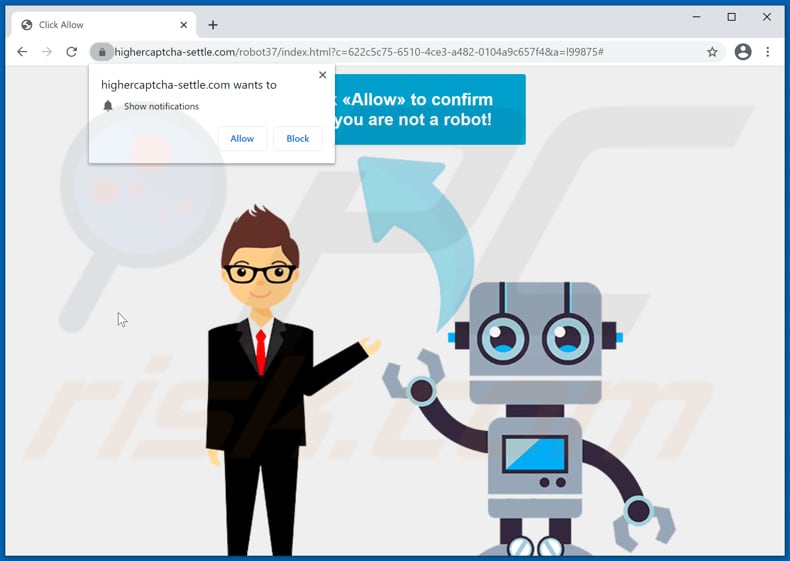 highercaptcha-settle[.]com pop-up redirects