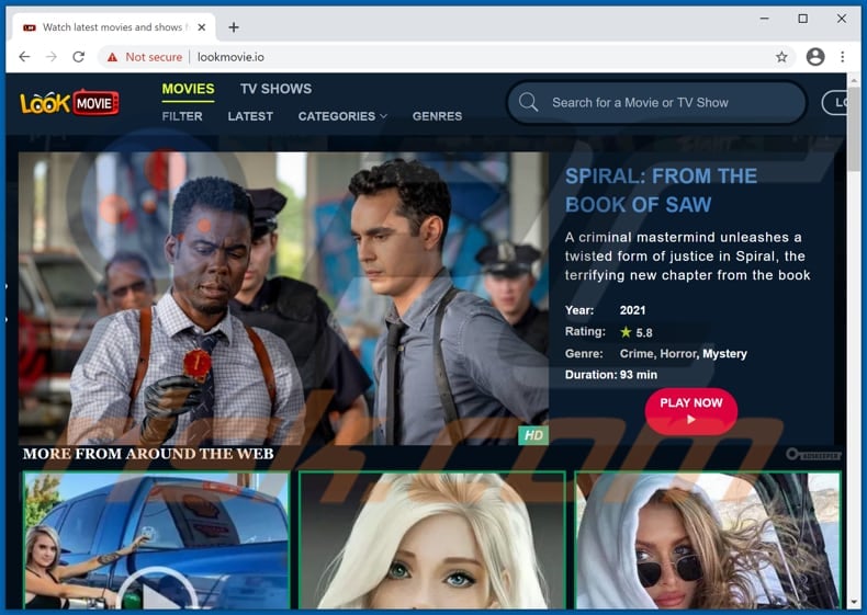 lookmovie[.]io pop-up redirects