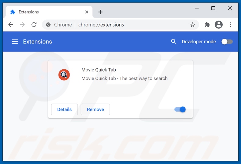 Removing quicknewtab.com related Google Chrome extensions