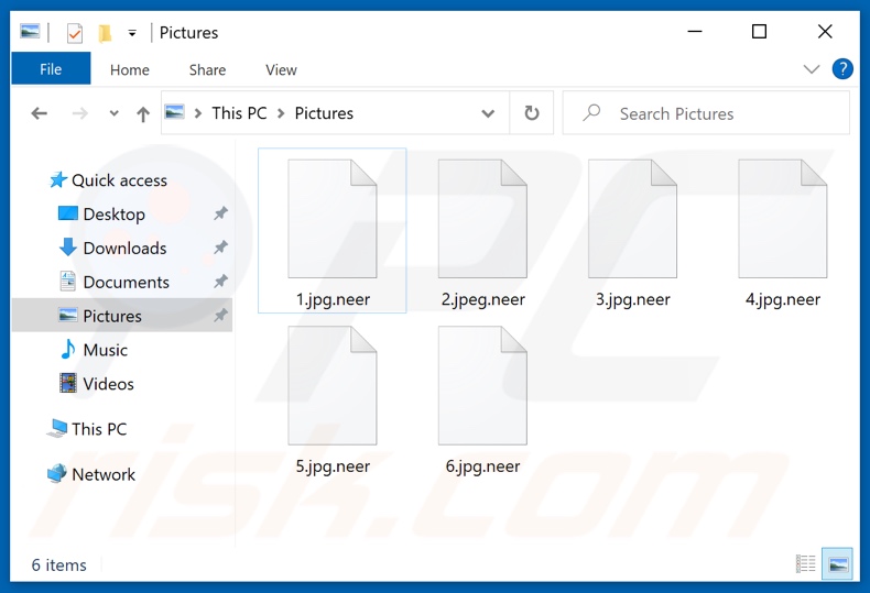 Files encrypted by Neer ransomware (.neer extension)