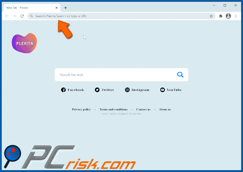 plexita browser hijacker plexita.com redirects to bing.com